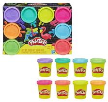 Kit Play-Doh Com 8 Potes de Massinha de Modelar Sortidos Cores Neon - Hasbro - E5044