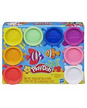 Kit play doh com 8 potes massinha de modelar colorida e5062 hasbro