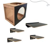 Kit Playground De Gatos 1 Nicho 4 Prateleiras