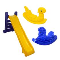 Kit Playground Escorregador Grande Gangorra Nhoca Cavalo Kit Playground Escorregador Grande Gangorra Nhoca Cavalo