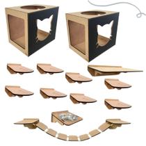 Kit Playground Para Gatos Duplo Frente Gato - DGP STORE