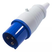 Kit Plug 2P+T 16A 200/250V PLN3-16M Azul 3 Unidades - MARGIRIUS