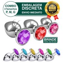 Kit plug anal 3 unidades p m g + brinde Kit plug anal 3 unidades p m g + brinde