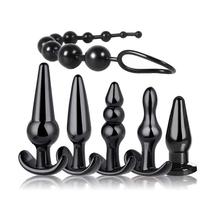 Kit Plug Anal 7 a 4 Peças P M G Pequeno e Grande Plug Ventosa Escalonado Estimulante Anal Sexo Anal Iniciante ao Avançado