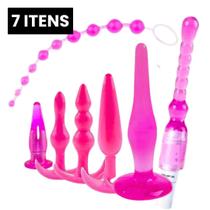 Kit Plug Anal 7 a 4 Peças P M G Pequeno e Grande Plug Ventosa Escalonado Estimulante Anal Sexo_Kit7PCS_Perso - Taiwan Collection
