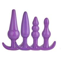 Kit Plug Anal Dilatador Conforto em Silicone 4 peças
