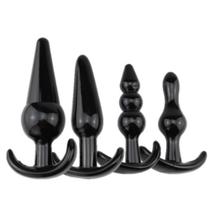 Kit Plug Anal em Silicone 4 un Dilatador Conforto