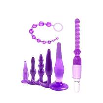 Kit Plug Anal em Silicone Conforto 7 peças com Vibrador
