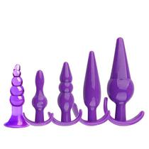 Kit Plug Anal em Silicone Estimulador de Próstata 6 unidades