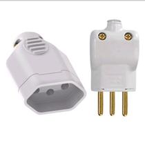 KIT Plug Junção Elétrica para Extensão Fêmea Bipolar 20A + Pino macho 3 Pino 20 A Prensa Cabos ILUMI