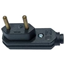 Kit Plug Macho Vertical 2P 10A Preto PLD17-2 12 Unidades - MARGIRIUS