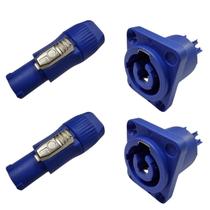 Kit Plug Powercon 2 Macho + 2 Fêmea Painel ul Dreamer