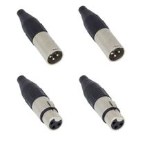 Kit plug santo angelo 2 xlr femea e 4 macho e 2 p10 mono