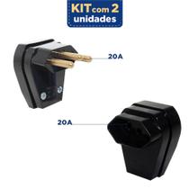 Kit Plugue Fêmea + Macho 20A 2P T com Prensa 10972 Pezzi Kit Plugue Fêmea + Macho 20A 2P T com Prensa 10972 Pezzi