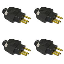 Kit Plugue Macho 2P+T 10A 250Vca Preto Kit Plugue Macho 2P+T 10A 250Vca Preto