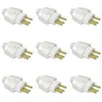 Kit Plugue Macho 2P+T 20A 250Vca Branco