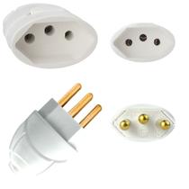 Kit Plugue Macho 2p+t 20A + Tomada Fêmea 2p+t 20A Branco