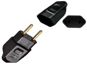 Kit Plugue Pino Macho Maciço 2p 10A + Tomada Fêmea 2p 10A Preto Kit Plugue Pino Macho Maciço 2p 10A + Tomada Fêmea 2p 10A Preto