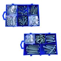 Kit Plus 300 Pçs Parafuso Chato Métrico Porca Arruela Caixa Kit Plus 300 Pçs Parafuso Chato Métrico Porca Arruela Caixa