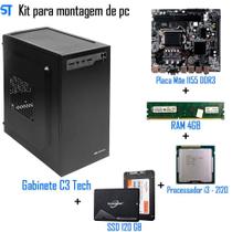 Kit Pmontagem Pc Core I3-2120-Ssd 120Gb-4Gb Ram-Gab Mt-27Bk