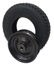 Kit pneu 4.00-8 / 4.80-8 industrial rx + ferrragem metal aro 8 c/ rolamento 6205