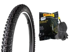 Kit Pneu Aro 26 X 1.95 Levorin Excess Preto + Câmara