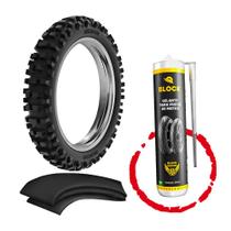 Kit Pneu Bros Crosser Xre 100/90-17 Sh31 Rinaldi + Camara + Vacina