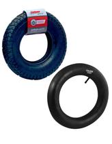 kit Pneu + Câmara Carrinho Pedreiro 350-8 Borracha Colson