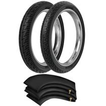 Kit Pneu Cbx 200 Strada Cg Ybr 275-18 + 100/90-18 Bs32 Rinaldi + Camara