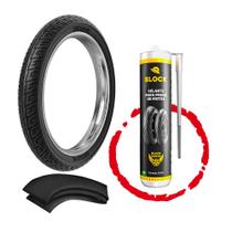 Kit Pneu Cg Fan Titan Factor Ybr Yes 275-18 Bs32 Rinaldi + Camara + Selante