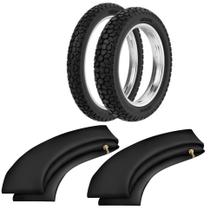 Kit Pneu Cg Ybr 90/90-18 + 275-18 Wh21 Traseiro Rinaldi + Camaras