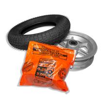Kit Pneu Completo Para Carrinho De Mão Carriola Aro 8 3.25-8