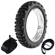 Kit Pneu Cross Trilha 140/80-18 70r He42 Rinaldi + Camara + Cinta