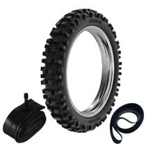 Kit Pneu Honda Biz 100 125 Pop 100 80/100-14 49m Sh31 Rinaldi + Camara + Cinta