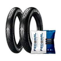 Kit Pneu Ira Qzgp 90/90-18 e 2.75-18 + 2 Câmaras Fan e Titan