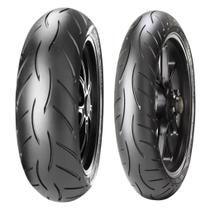 Kit Pneu Metzeler Sportec M5 Interact Aro 17 120/70ZR17 58W + 180/55ZR17 73W Dianteiro e Traseiro Uso sem Câmara