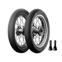 Kit Pneu Michelin 90/90-19+110/90-17 + 2 Válvulas Bros 160