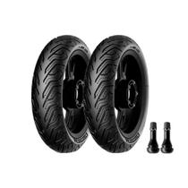 Kit Pneu Michelin City Grip 100/90-14 + 130/70-13 + Válvulas