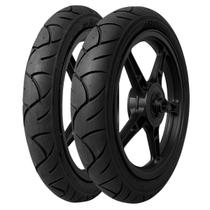 Kit Pneu Moto 80/100-18 e 100/90-18 Dianteiro e Traseiro Com Camara Robust Kit Pneu Moto 80/100-18 e 100/90-18 Dianteiro e Traseiro Com Camara Robust