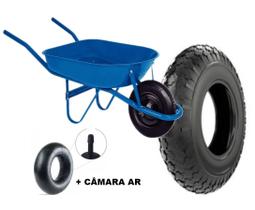 Kit Pneu Para Carrinho de Mão e Carriola Aro 8 - 3.50-8 + Câmara De Ar Cargo 4 Lonas