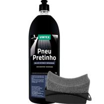 Kit Pneu Pretinho Brilho Molhado Proteção Vonixx + Aplicador de Pretinho Para Pneus