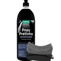 Kit Pneu Pretinho Brilho Molhado Protetor de Pneu + Aplicador de Pretinho Para o Pneu