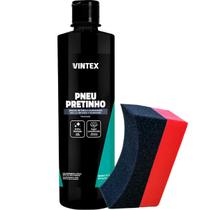 Kit Pneu Pretinho Brilho Molhado Protetor de Pneu + Aplicador de Pretinho Para o Pneu