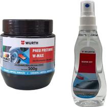Kit Pneu Pretinho + Water Off Cristalizador De Vidros - Wurth