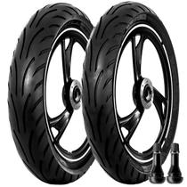 Kit Pneus 100/90-10 + 90/90-12 Matrix Scooter + 2 Válvulas