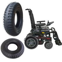 Kit Pneus Cadeira Rodas Ottobock B400 - 02 Traseiros 3.75-8 + 02 Dianteiros 2.50-4