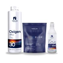 Kit Pó descolorante 11 tons 500g+oxigenada 30vol+Sos 500ml Kit Pó descolorante 11 tons 500g+oxigenada 30vol+Sos 500ml