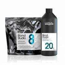 Kit Pó Descolorante 8 tons + OX-Óleo 20V Blond Studio Loreal Kit Pó Descolorante 8 tons + OX-Óleo 20V Blond Studio Loreal