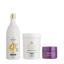 Kit Pó Descolorante Active Blond + OX 30 + Matizadora 300g