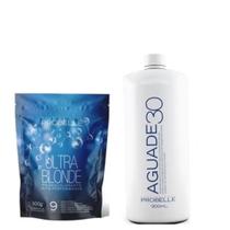 Kit Pó Descolorante ALTA PERFORMANCE STAND POUCH 300 G + Agua Oxigenada 30V 900 ML Probelle